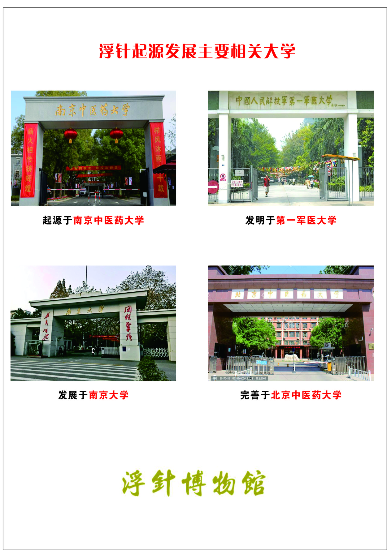 浮针起源发展主要相关大学