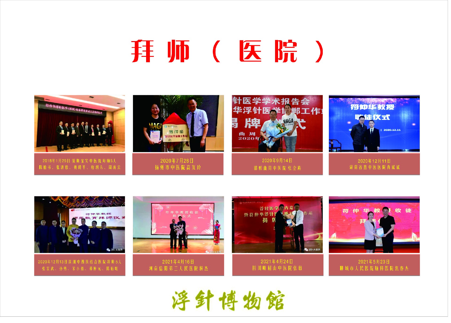 部分拜师弟子（医院）