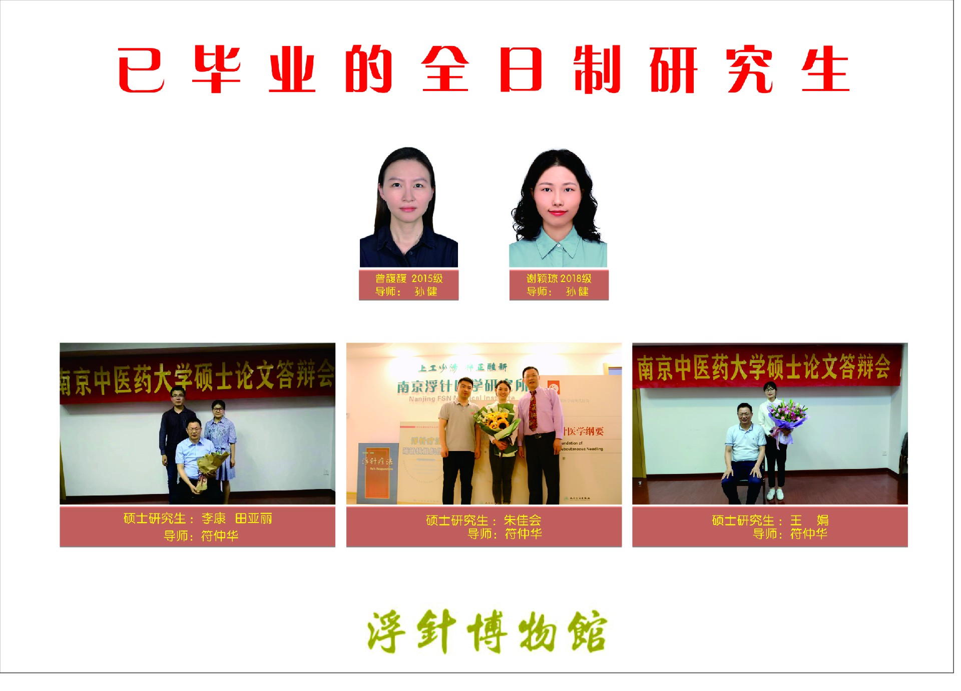 部分已毕业全日制研究生